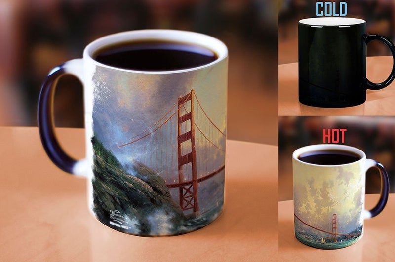 Morphing Mugs Thomas Kinkade - San Francisco - Golden Gate Bridge - California USA - One 11 oz Color Changing Heat Sensitive Ceramic Mug â€“ Image Revealed When HOT Liquid Is Added! - Image 2